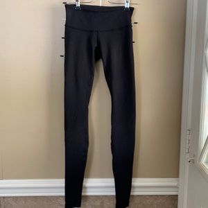 LULULEMON Women's Mid Rise Skinny Full Length Legging Gym Yoga Workout Black 2